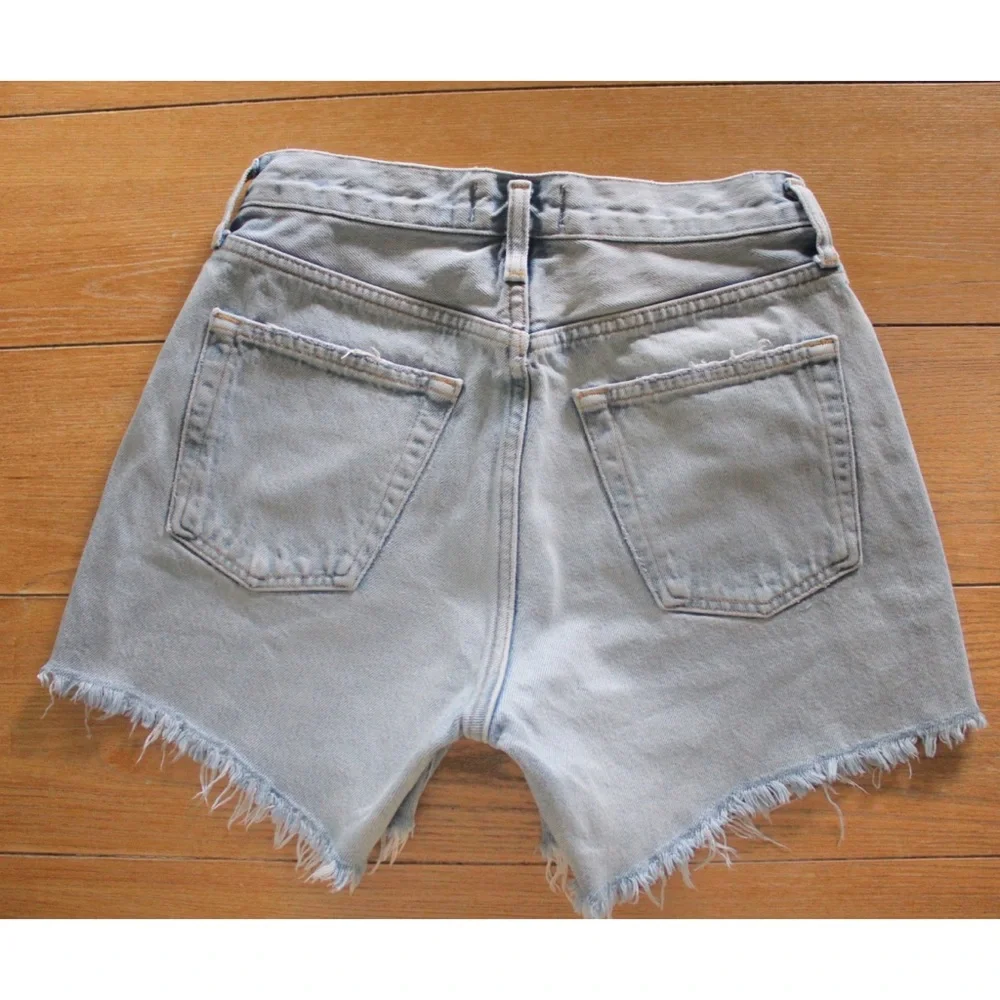 AGOLDE Parker Long Fringe Hem Shorts Preowned 23 00